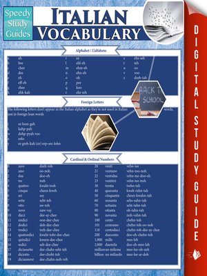 cover image of Italian Vocabulary